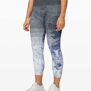Lululemon Athletica Blue Marble Leggings